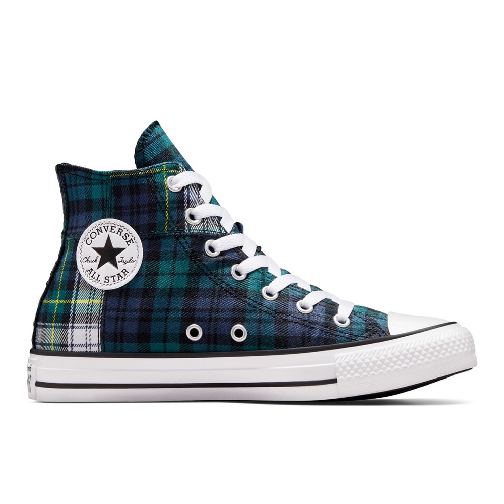 Converse Kids Sneakers - Blue and Green Plaid